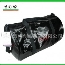 厂家直销大容量单肩手提圆筒休闲旅行包皮袋防水pu行李袋