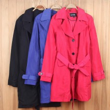A1302#外贸库存服装 女式长款风衣