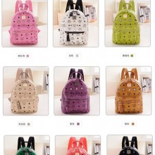 韩国MCM双肩包 铆钉背包明星同款  学生背包 迷你号