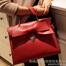 蝴蝶结手提包,新款欧美包,复古婚包,春季新款欧美包,红色大包包,2