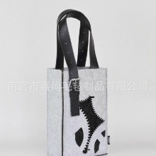 河北直直销毛毡包 毛毡袋手提单肩包 羊毛化纤购物袋定做logo
