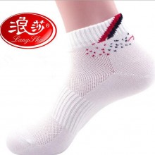 男士运动袜 浪莎纯棉网眼透气短帮功能运动袜 正品一件代发爆款