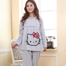 孕妇睡衣 新品孕妇睡衣 秋季孕妇睡衣 哺乳孕妇睡衣 灰色