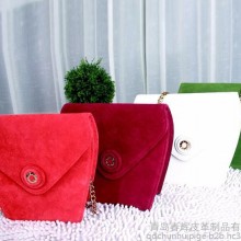 春辉皮革加工外贸尾单翻毛皮链条包欧美风元宝定型包饺子包单肩包、斜挎包