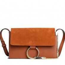 2016秋冬新款faye链条圆环包大小号高圆圆同款女包真皮小