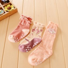 （新款女童花边袜）女宝宝花边松口袜木耳边儿童袜