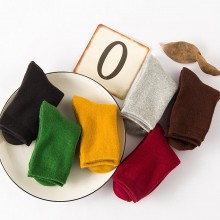 新品童袜 纯色毛圈儿童袜 秋冬加厚保暖宝宝袜不勒脚纯棉儿童袜