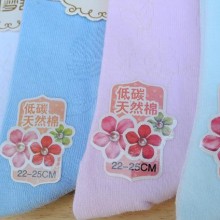 盒装纯棉女袜子 新品女士全棉休闲袜子糖果色小花朵吸6136批