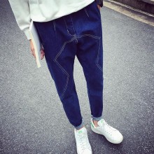 2016春季新款男士小脚裤 男装蓝色铅笔牛仔裤 韩版修身蓝色