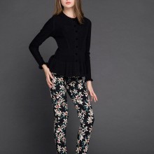 雪尧2015秋冬新款韩版修身纯色女式针织开衫羊毛衫供应厂家