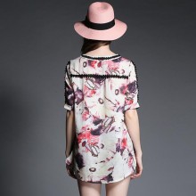 2015夏季新款女装 欧美印花短袖T恤女宽松显瘦百搭女式上衣