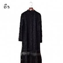 16秋冬新品 欧美蕾丝连衣裙 内搭鱼尾式连衣裙品牌直销