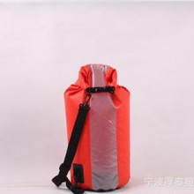 夏季热销红色透明窗口20L 耐磨500D pvc夹网布防水包
