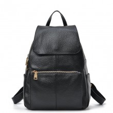 2016年新款女士双肩包磁钮搭扣竖款学生背包时尚潮流广州包包