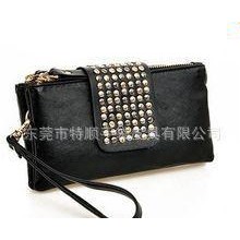 韩版时尚柳钉女士钱包手拿包晚宴包