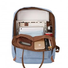 日系情侣双肩包三色补丁韩版潮男女休闲牛津布背包运动中学生书包