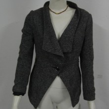 女装批发一件代发妈妈装女式外套秋装韩版韩国代购东大门高档修身女士外套中长款羊毛女士大衣D18715