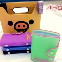 批发 爆款果冻硅胶 韩国环保PVC磨砂材质 可爱卡包卡套