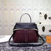 Tod's女包 XBWAMRJ1101 明星同款女士经典时尚拼色全皮翻盖手提单肩斜挎包休闲包 Tod's托德斯手提包