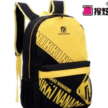纯棉印花帆布运动背包时尚撞色行李包字母图案休闲包大双肩潮背包