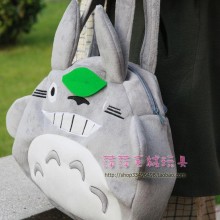 毛绒可爱宫崎骏龙猫卡通手提手拎包 钱包 单肩包 包超大号包