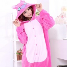 工厂直销法兰绒可爱史迪奇卡通连体睡衣普通款情侣睡衣一件代发