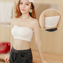 A195 2017春夏新款 短款无痕裹胸夏季防走光带胸垫抹胸