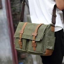 新款厂家欧美复古男包 单肩学生书包斜挎包 帆布背包 一件代发
