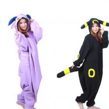 外贸情侣睡衣新款 秋冬加厚如厕款宠物小精灵月精灵卡通连体睡衣