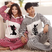 301.1#法兰绒情侣睡衣 男54 女