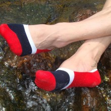 新款宽条纹男士硅胶防滑豆豆鞋隐形袜 爆款男袜 袜子批发