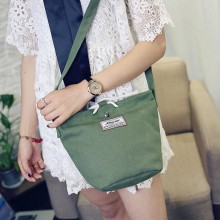 厂家直销帆布水桶包2016新款女包休闲日系简约单肩书包斜挎包
