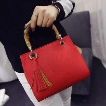新款竹子手提女士潮时尚韩版简约流苏青年斜挎单肩迷你小方包