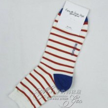 批发 韩国袜子男袜 进口短袜纯棉袜 海军条纹运动袜