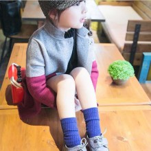 秋冬款堆堆袜 日系竖条纹儿童袜 点胶防滑童袜 纯棉儿童袜子批