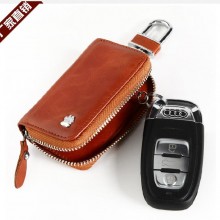 创意牛皮礼品钥匙包 真皮拉链钥匙包带SIM卡插位  批发订做