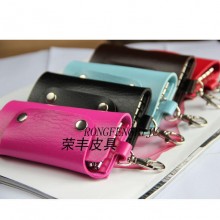 量大从优 高档仿真皮钥匙包 钥匙包批发加工定制logo