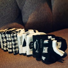 春季新品 日系 黑白金典卡通猫咪浅口女士袜子 船袜 全棉袜子