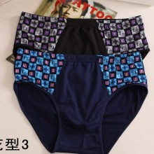 一件代发 男士胶原蛋白印花肥佬三角内裤 加肥加大码男士三角裤