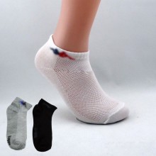 夏季热卖纯色男士船袜渔网眼隐形短袜运动袜 地摊货源