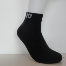纯黑色 七分装 手工无骨缝合 运动袜