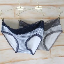 新品 美国青春潮派A*e柔软舒适莫代尔棉蕾丝少女士内裤三角裤