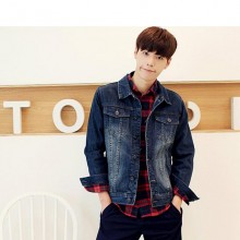 2016秋冬新款韩版修身男士夹克男装都市时尚个性青年男式牛仔