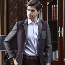 博纳罗蒂2014新款男式休闲西服 西装外套 男时尚拼接便西实