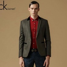 2014男装秋冬新款 休闲便西毛呢西服男士商务休闲西装外套C