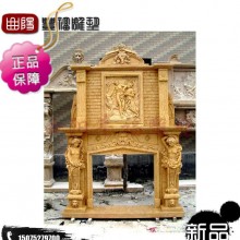 买家推荐 大型黄色复古 欧式风格 壁炉 附安装图纸 FFBLW-162 欧式壁炉