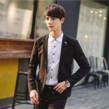 青少年时尚休闲修身小西装男 韩版男装潮流便西男103A-小鹿