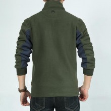 秋冬加绒卫衣 战地吉普男式时尚休闲卫衣 宽松大码立领开衫秋衣