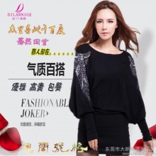 供应迪兰妮格5661新品女针织衫 套头毛衣 欧美镶钻