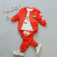 男童套装春2017潮新款卡通纯棉三件套可爱男宝宝休闲套装一件